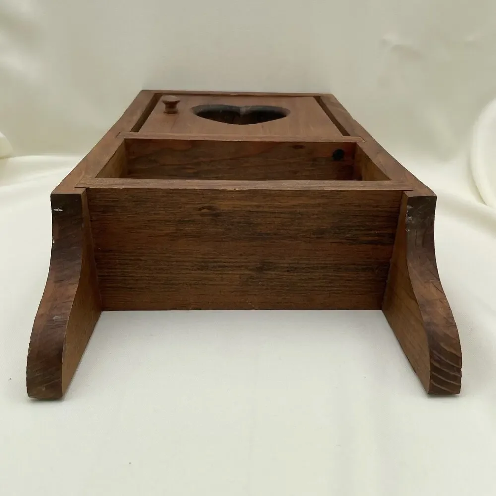 Vintage Wood Shelf With 1 Cutout Heart Door